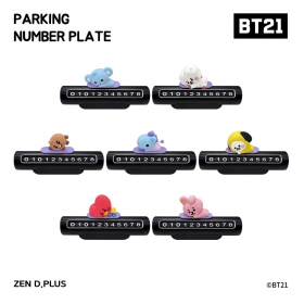 BT21 피규어 자동차 주차번호판 듀얼 차량 핸드폰 연락처 전화번호판 알림판